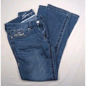 Seven7 Women's 10 Bootcut Y2K Embellished Pockets Flare Jeans